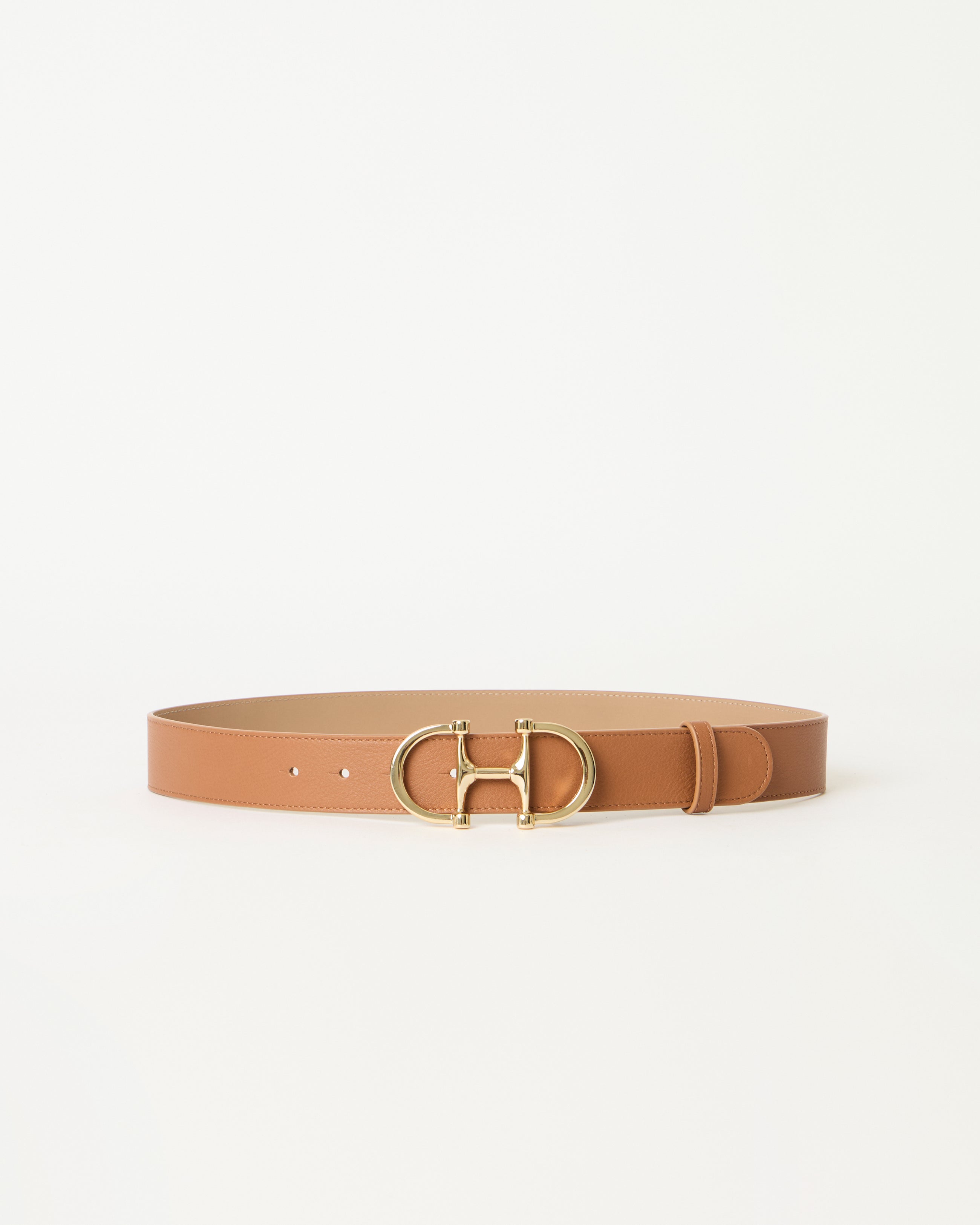 LOU LEATHER BELT Cuoio Gold - BELT