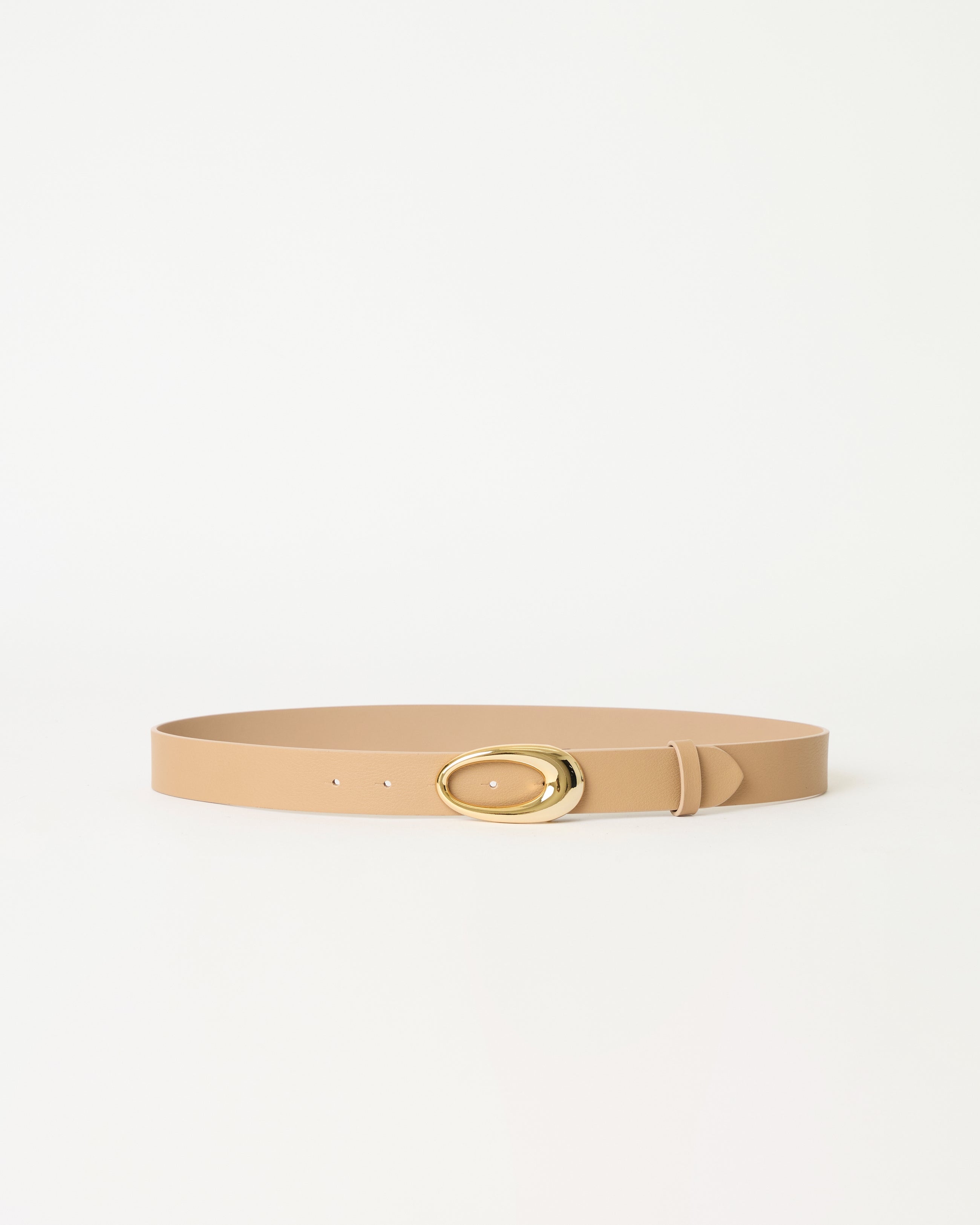 DAPHNE LEATHER BELT Biscuit Gold - BELT