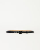 JUNE CROCO LEATHER BELT Black - BELT