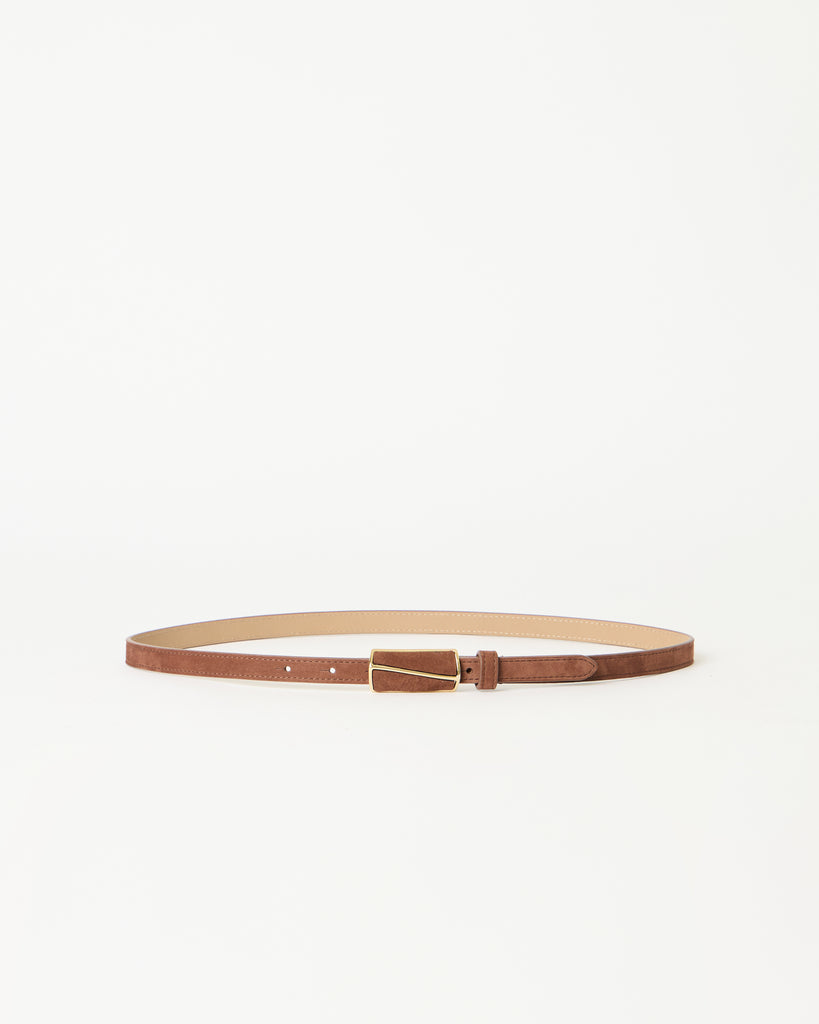 ELODIE NUBUCK BELT Brownie Gold - BELT