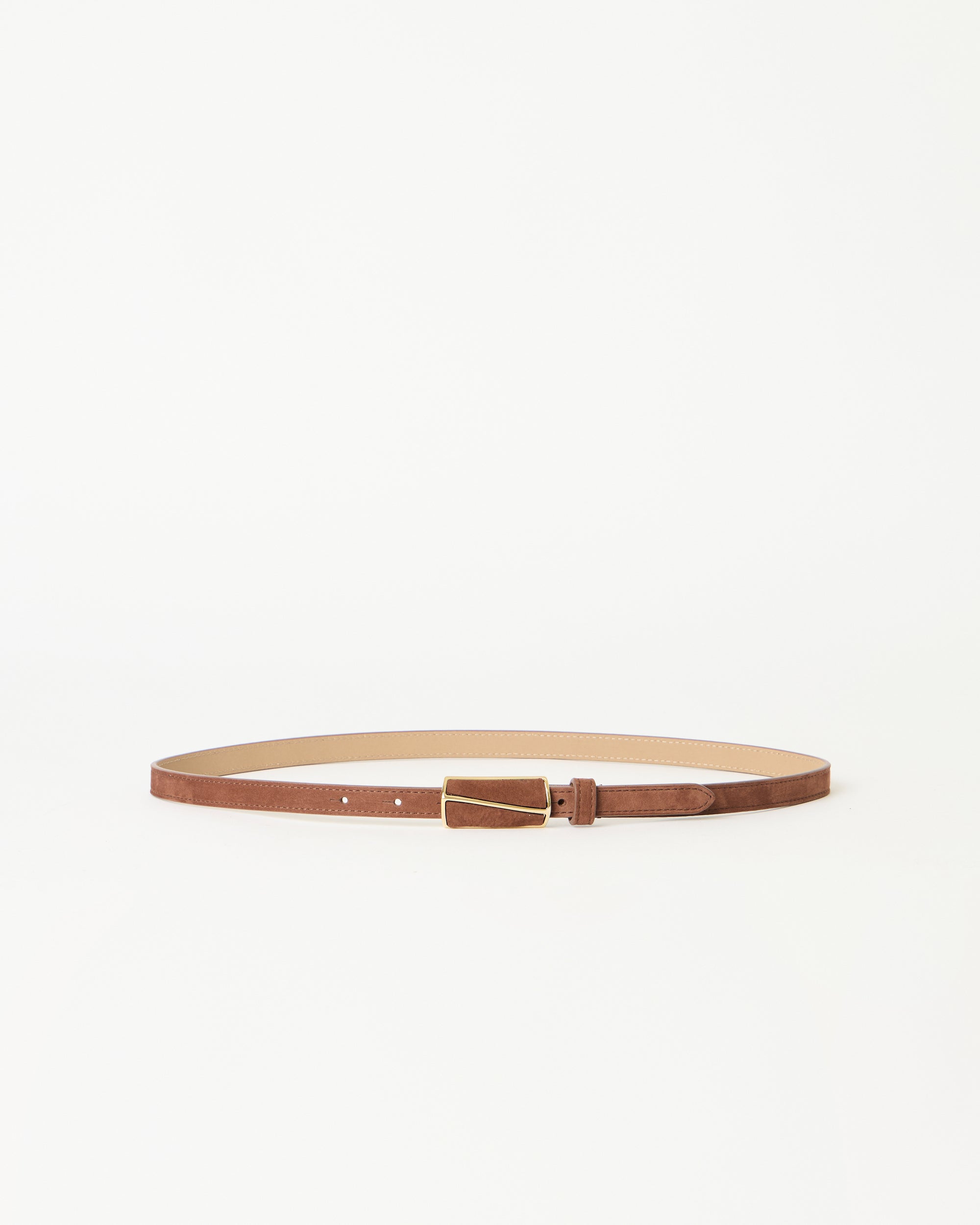 ELODIE NUBUCK BELT Brownie Gold - BELT