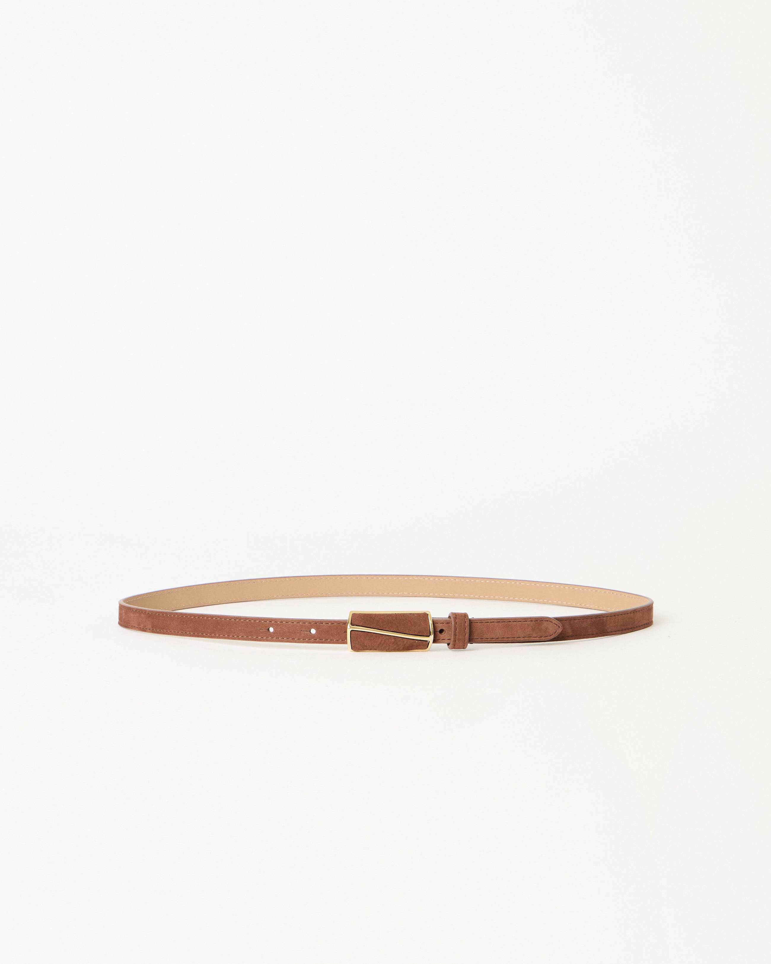 ELODIE NUBUCK BELT Brownie Gold - BELT