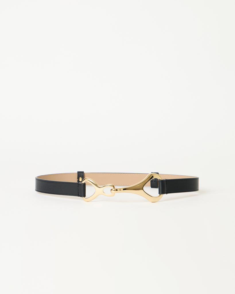 GIDEON LEATHER BELT Black Gold - BELT