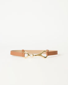 GIDEON LEATHER BELT Cuoio Gold - BELT