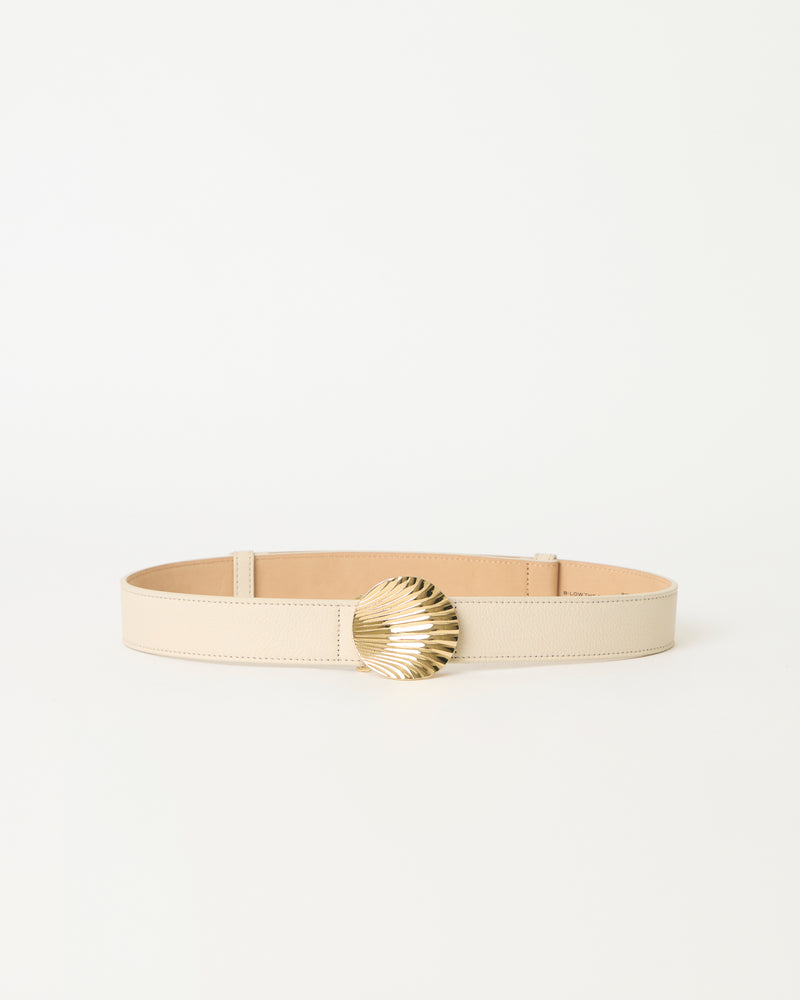 CHELLE LEATHER BELT Bone Gold - BELT