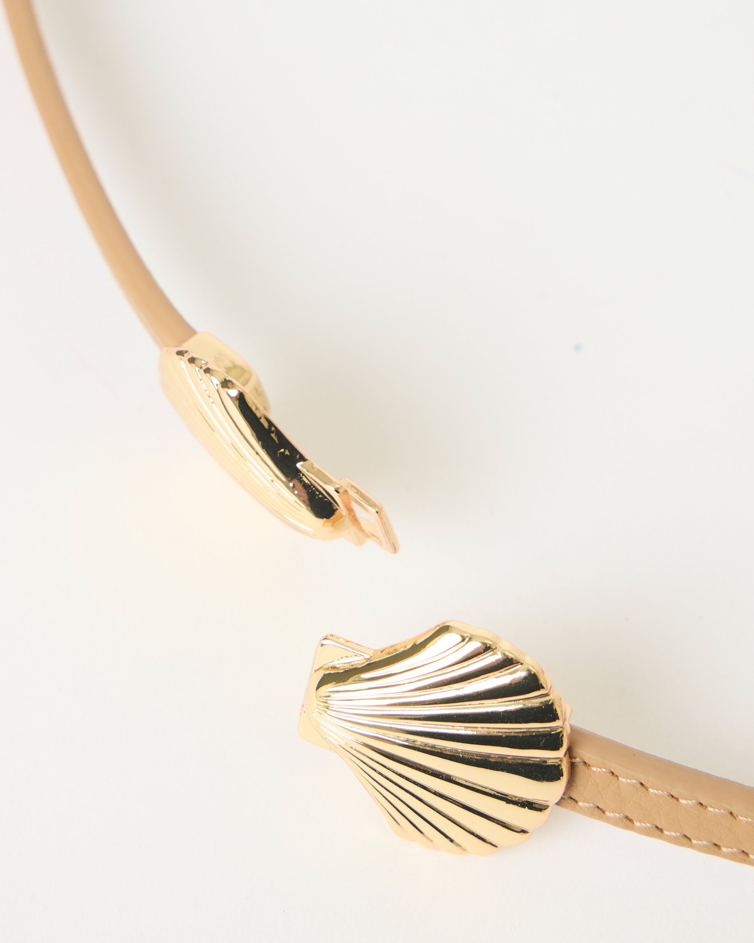 SHELBI LEATHER BELT Vacchetta Gold - BELT