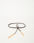 MELROSE WRAP LEATHER BELT Chocolate Gold - BELT