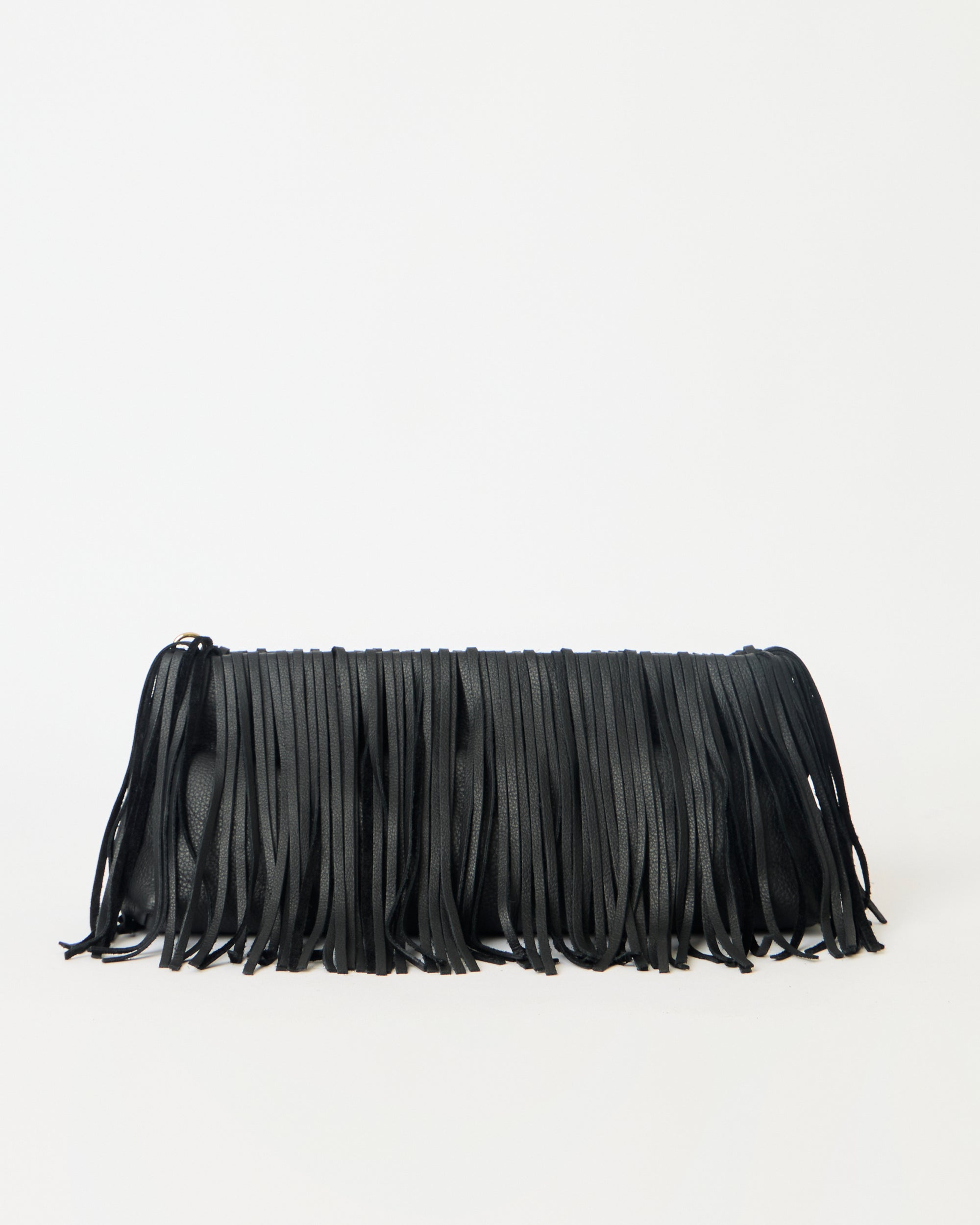 MELROSE LEATHER CLUTCH Black - HANDBAGS