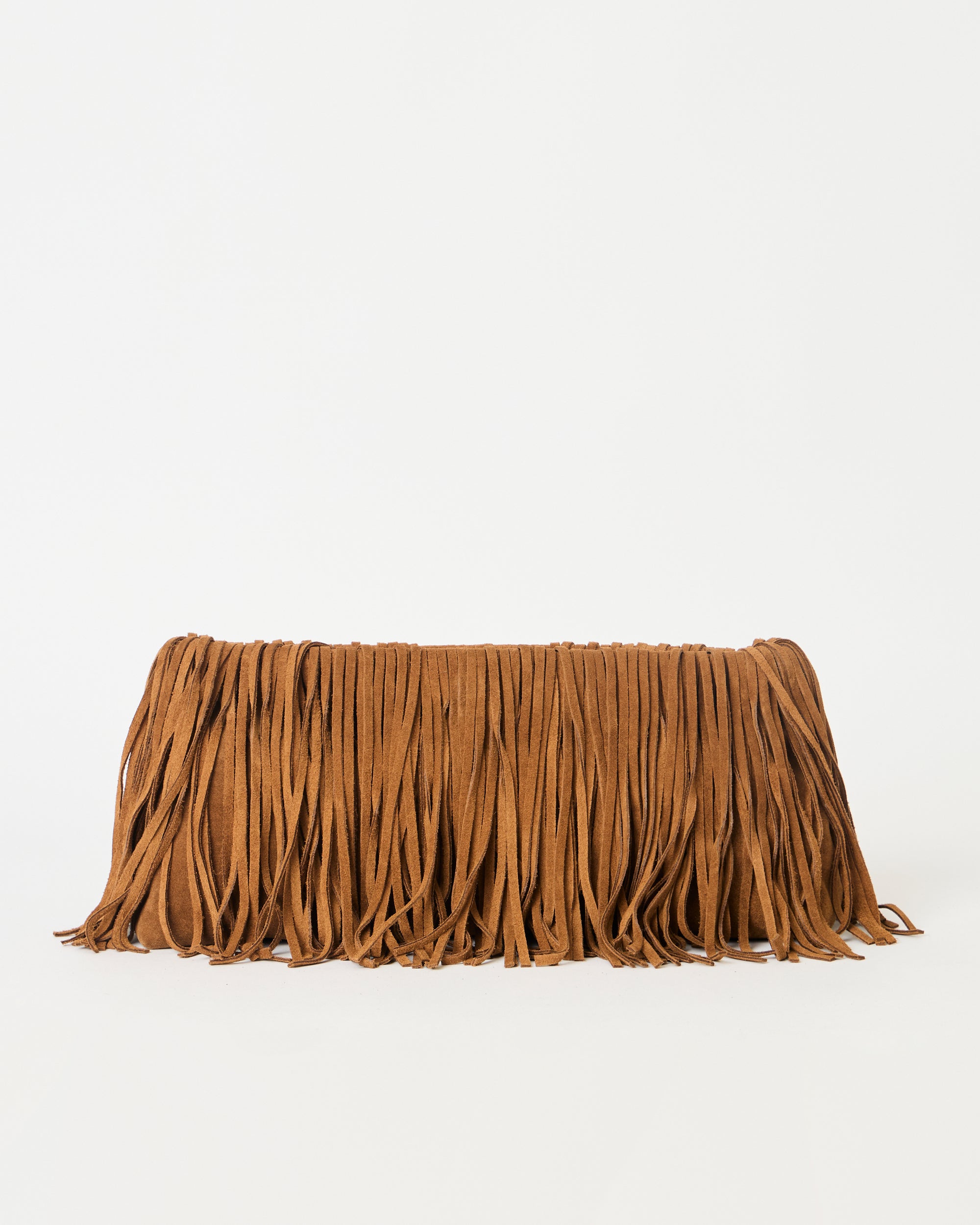 MELROSE SUEDE CLUTCH Bronze - HANDBAGS