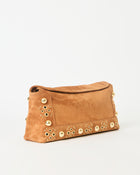 INEZ STUDDED SUEDE CLUTCH - HANDBAGS