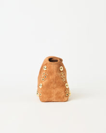 INEZ STUDDED SUEDE CLUTCH - HANDBAGS