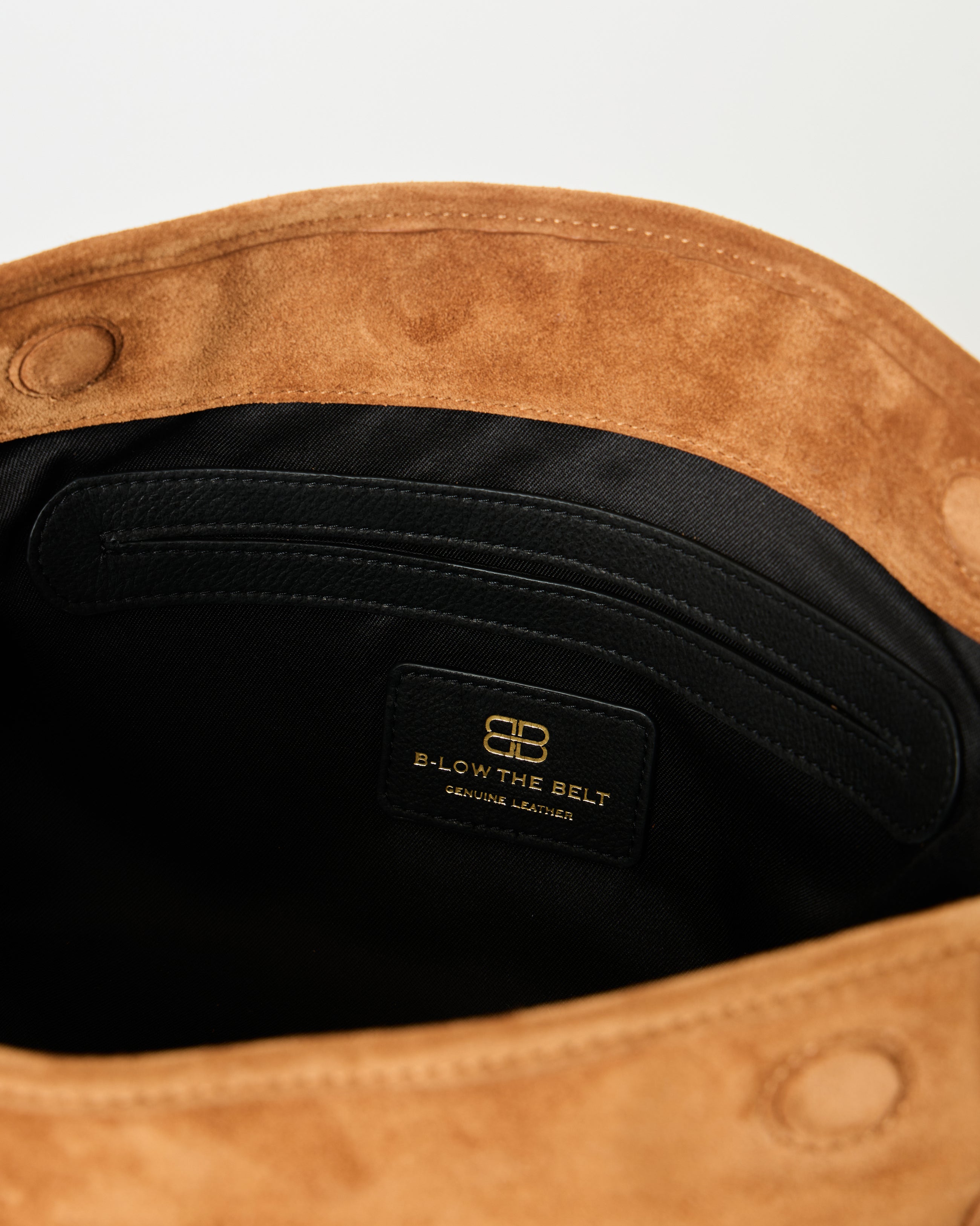 INEZ STUDDED SUEDE CLUTCH - HANDBAGS