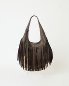 MELROSE LEATHER HOBO Chocolate - HANDBAGS