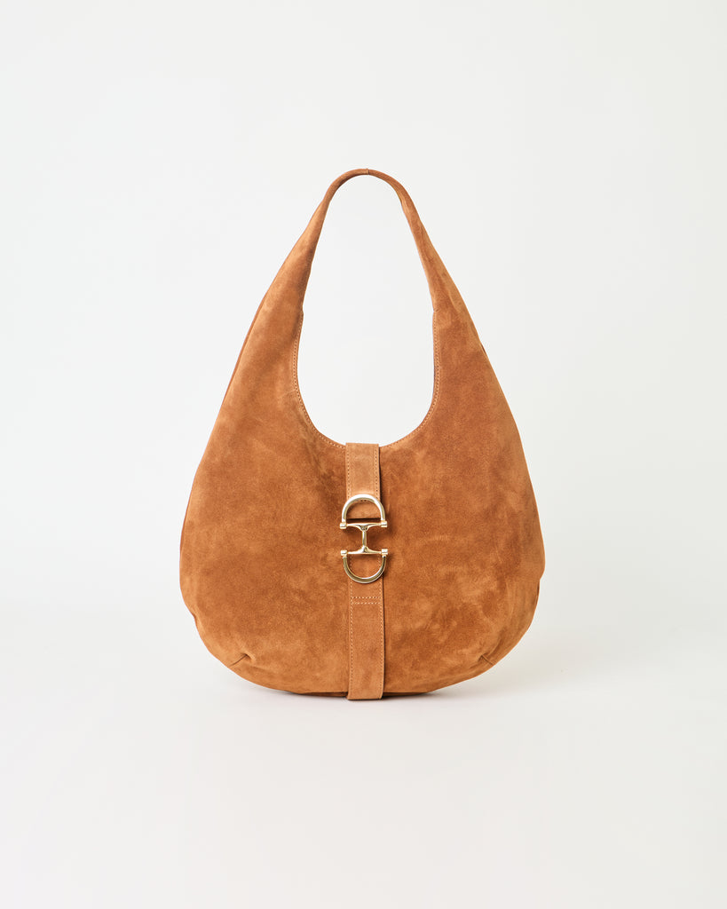 RUMI SUEDE HOBO Sienna Gold - HANDBAGS