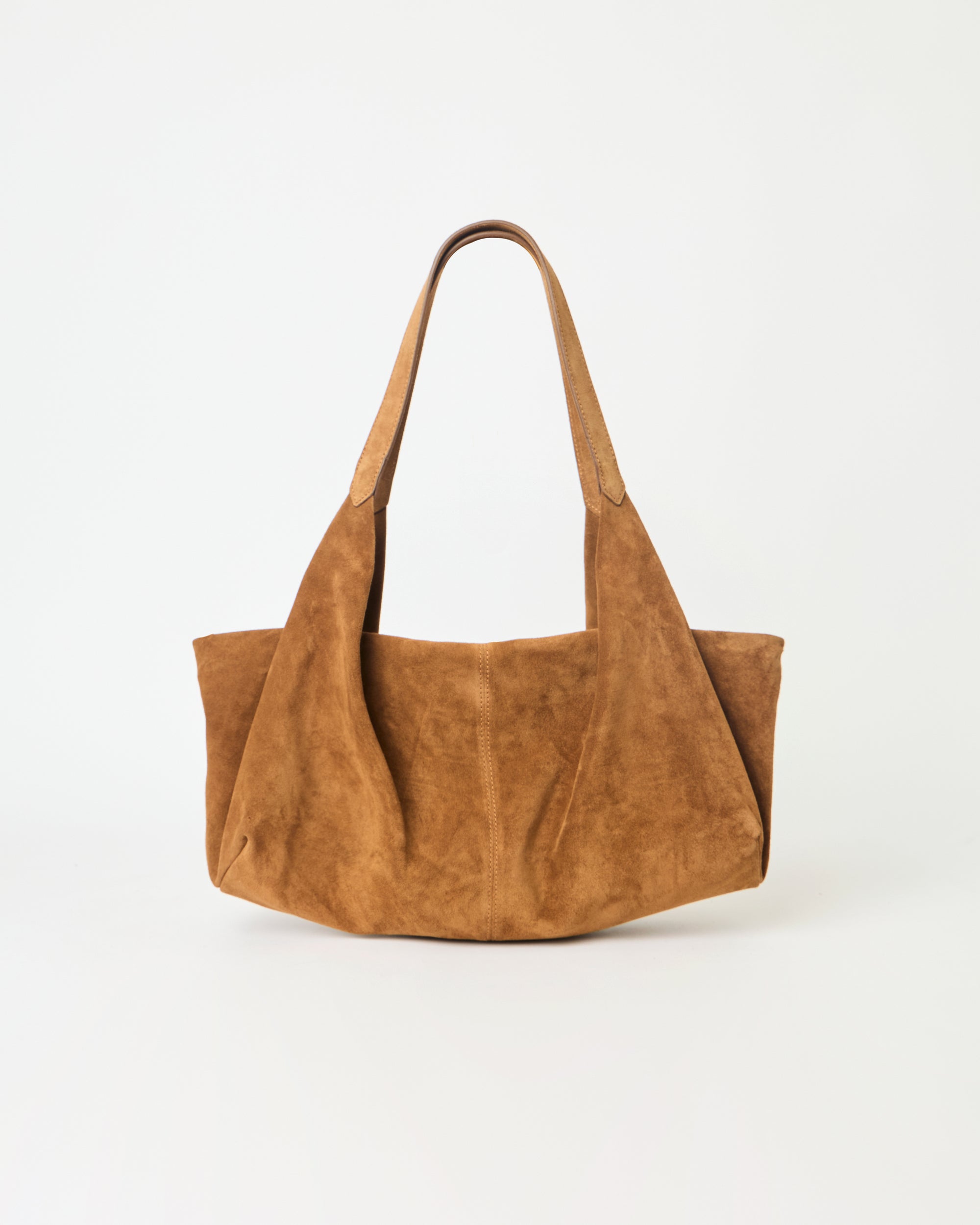 CARTER SUEDE SHOULDER BAG Bronze - HANDBAGS