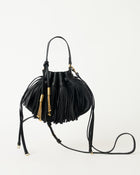 MELROSE LEATHER CROSSBODY BAG Black Gold - HANDBAGS