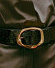 EDMOND CROCO LEATHER BELT