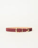 MARC SUEDE BELT Burgundy Gold - BELT