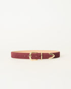 MARC SUEDE BELT Burgundy Gold - BELT