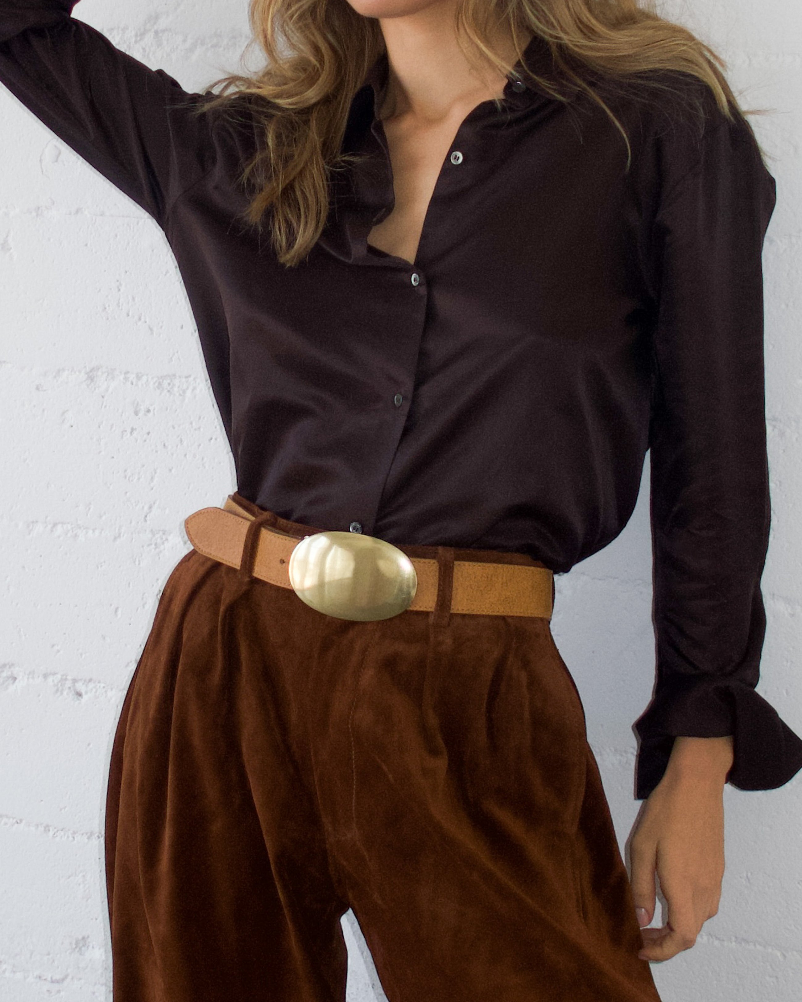 MYRA WASHED LEATHER BELT - BELT