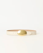 MYRA LEATHER BELT Gesso Brass - BELT