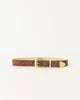 JORDANA MINI SUEDE BELT Chocolate Brushed Brass - BELT