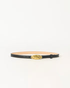 DARRIAN LEATHER BELT Black Brass - BELT