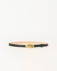 DARRIAN LEATHER BELT Black Brass - BELT