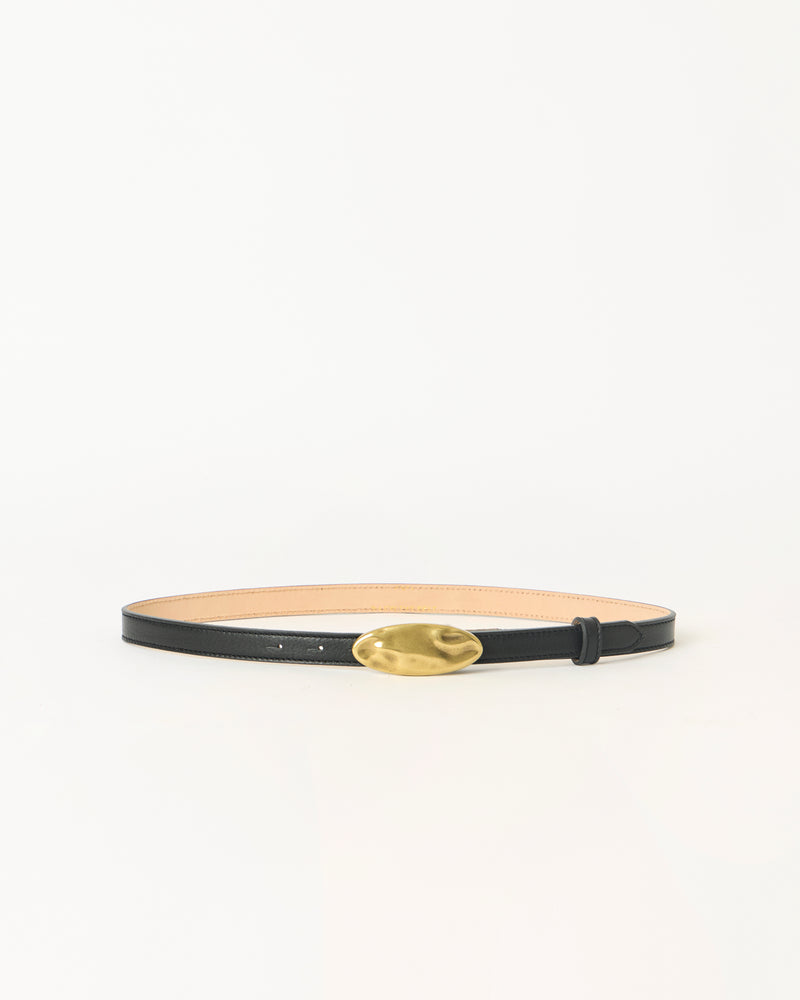 DARRIAN LEATHER BELT Black Brass - BELT