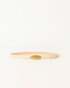DARRIAN LEATHER BELT Latte Brass - BELT