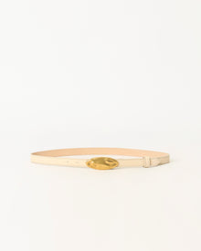 DARRIAN LEATHER BELT Latte Brass - BELT