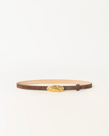 DARRIAN SUEDE BELT Chocolate Brass - BELT