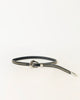 BARCELONA LEATHER BELT Black Silver - BELT