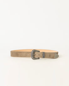 FRANK SUEDE BELT Elephant Silver - BELT