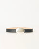MYRA LEATHER BELT Black Silver - BELT