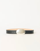 MYRA LEATHER BELT Black Silver - BELT