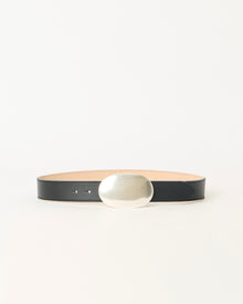 MYRA LEATHER BELT Black Silver - BELT