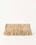MELROSE SUEDE CLUTCH Macchiato - HANDBAGS