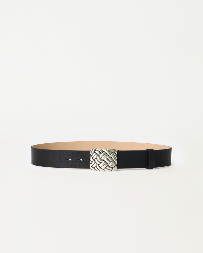 WEAVER LEATHER BELT Black Silver - BELT