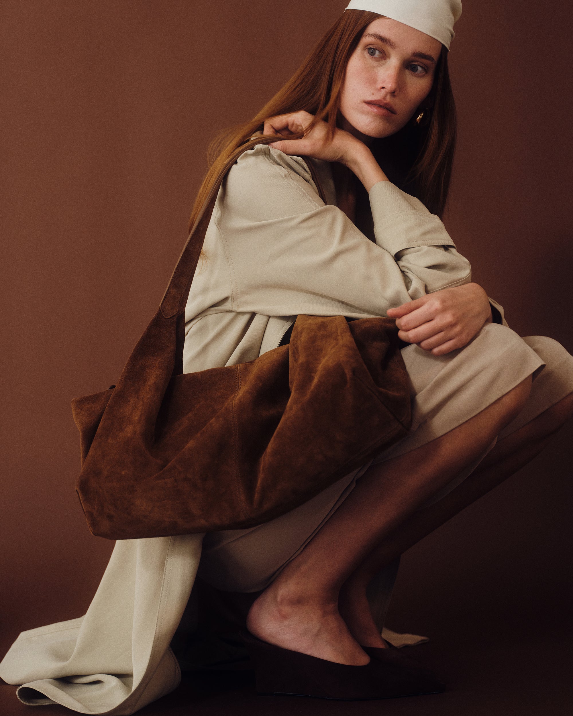 CARTER SUEDE SHOULDER BAG - HANDBAGS