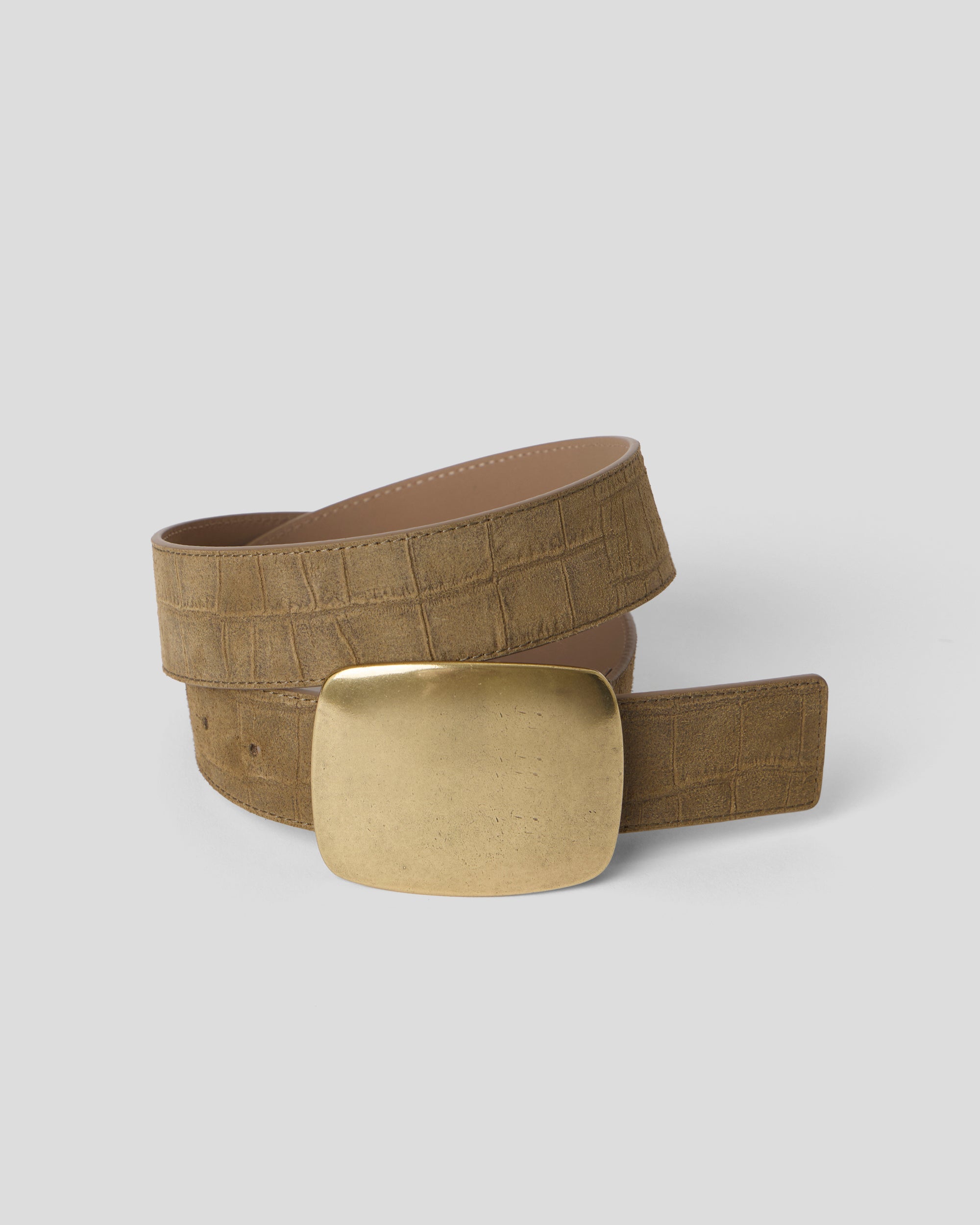 LEIGHTON CROCO SUEDE BELT - BELT