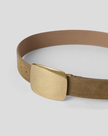 LEIGHTON CROCO SUEDE BELT - BELT