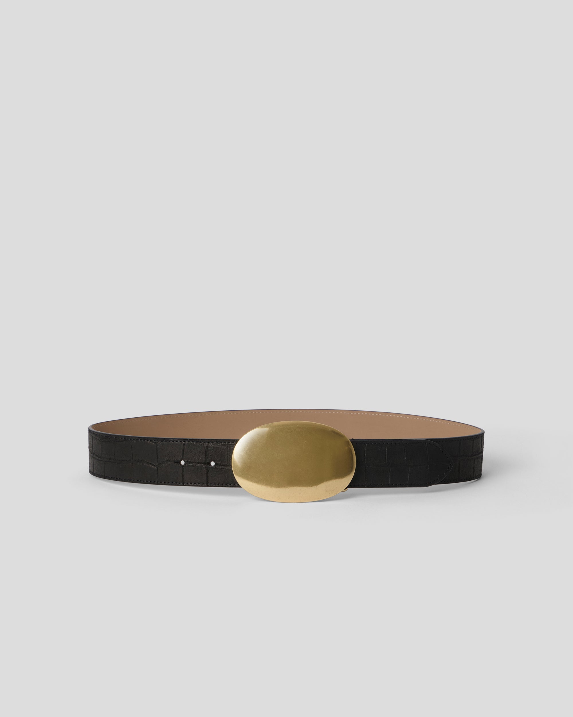 MYRA CROCO SUEDE BELT Black Brass - BELT