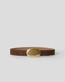MYRA CROCO SUEDE BELT Brunette Brass - BELT