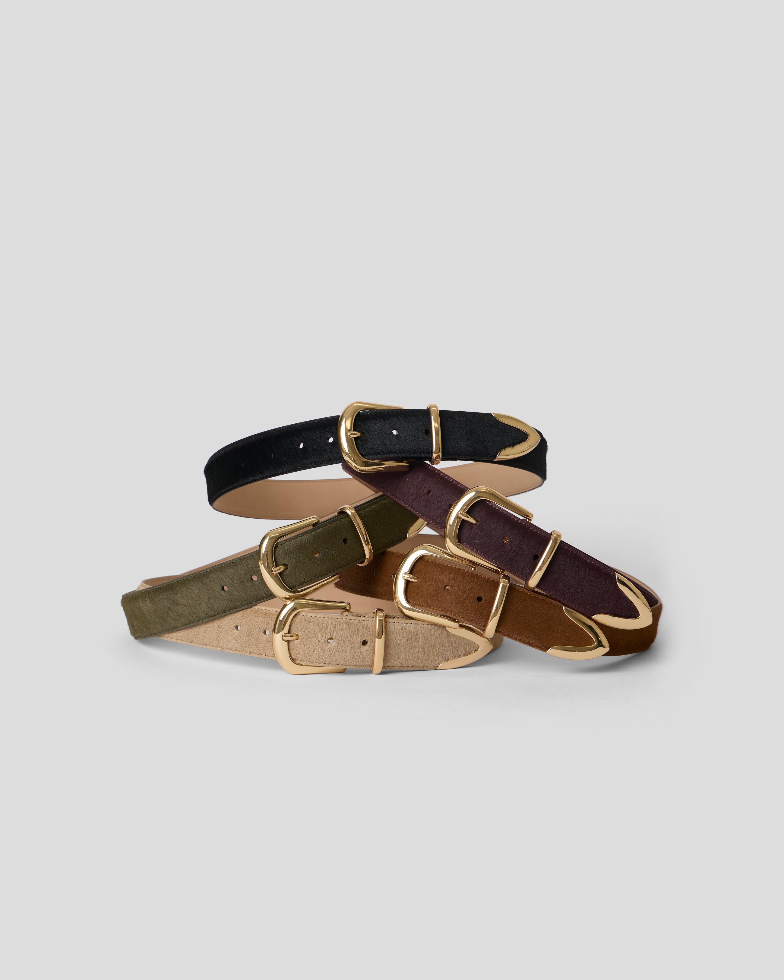 MARC CALF-HAIR LEATHER BELT - BELT