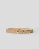 MARC CALF-HAIR LEATHER BELT Lt. Sand Gold - BELT