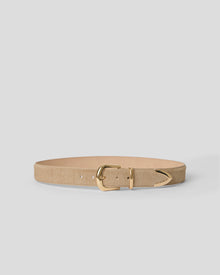 MARC CALF-HAIR LEATHER BELT Lt. Sand Gold - BELT