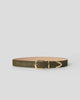 MARC CALF-HAIR LEATHER BELT Olive Gold - BELT