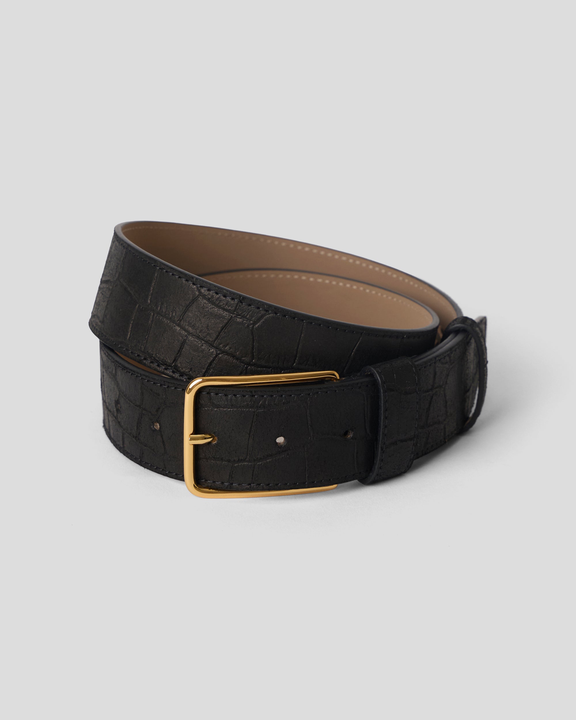 ENZO CROCO SUEDE BELT - BELT