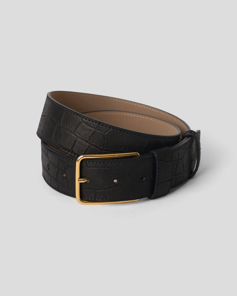 ENZO CROCO SUEDE BELT - BELT